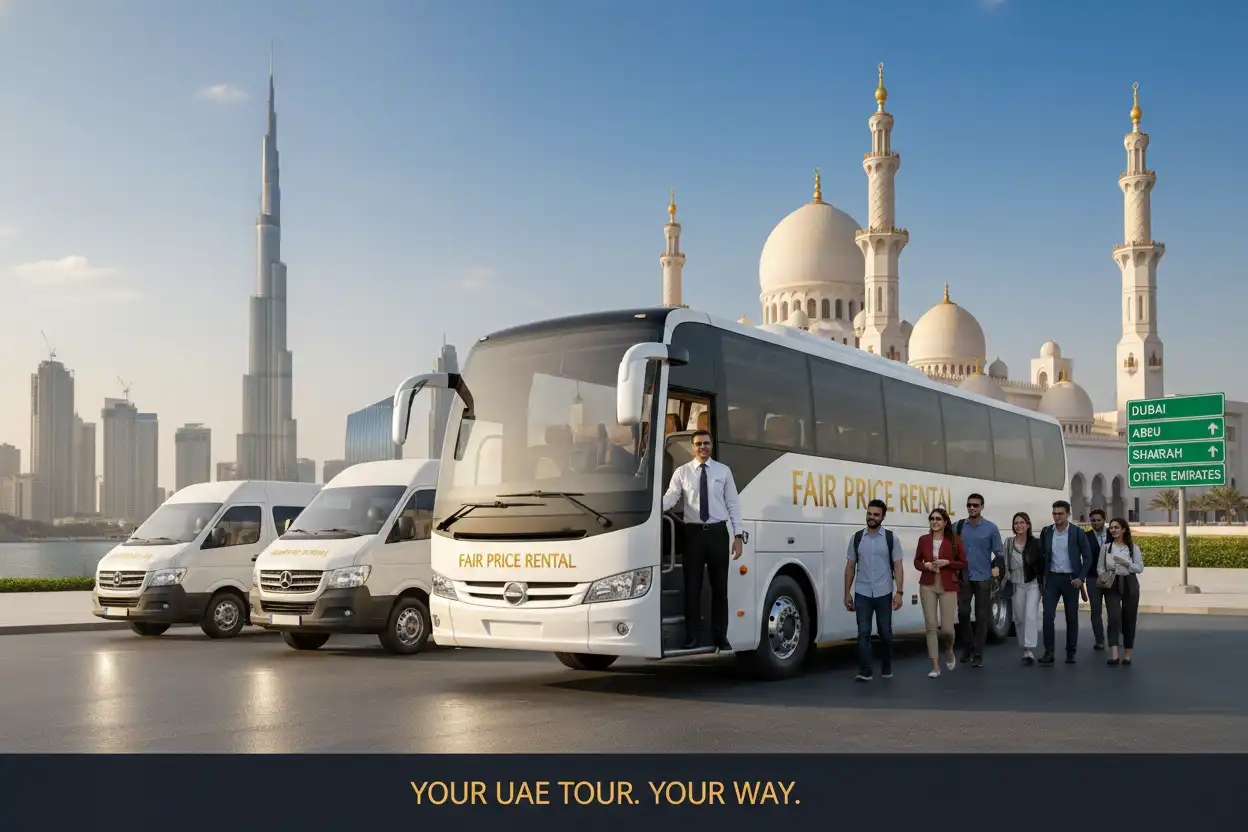 City Tour Group Transport | Buses and Vans for Groups City Tours in UAE
