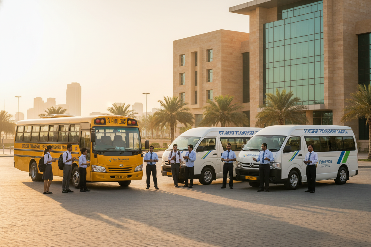 Student Group Transport in UAE | Buses and Vans for Students Trip